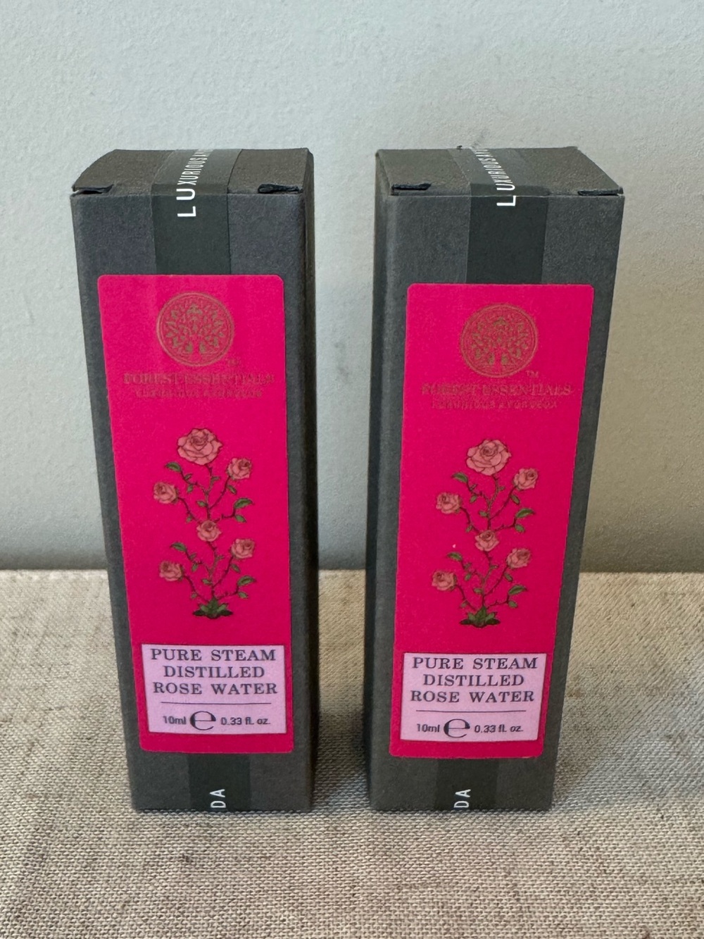 NIB Forest Essentials Pure Steam Distilled Rosewater - Set of 2